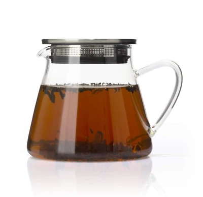 Tetera de vidrio FORLIFE Fuji con tapa de filtro (18 onzas) Foto 1 de 3