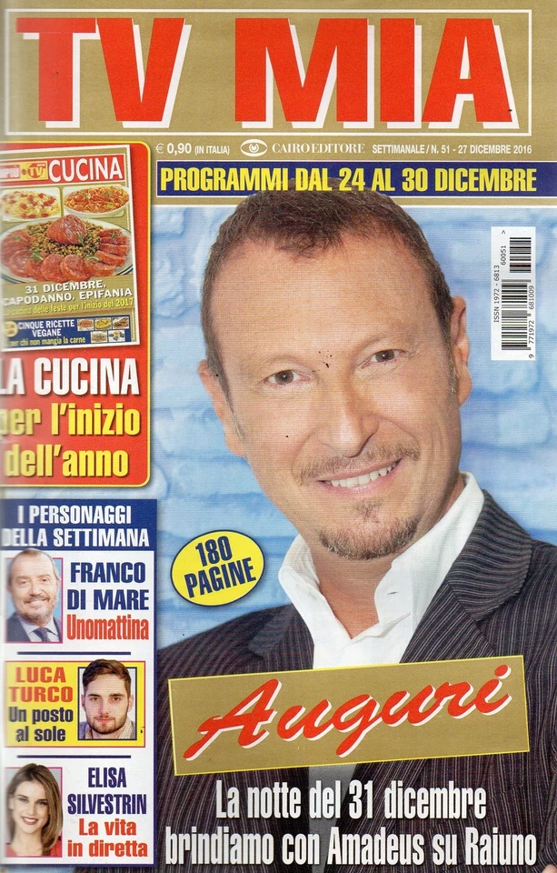Tv Mia 2016 51#Amadeus,Elisa Silvestrin,Matilde Brandi,Luca Turco,Tea Leoni,kkk - Immagine 1 di 1
