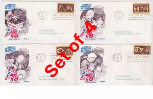 TurtlesTradingPost- Colonial Craftsmen 1972 FDC #1456-59 Fleetwood- Set 4 Covers - Picture 1 of 5