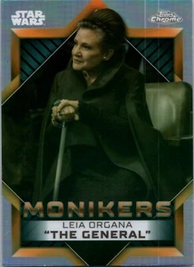 2023 Topps Chrome Star Wars #M-16 Leia Organa MONIKERS REFRACTOR Insert General - Picture 1 of 2