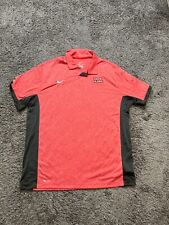 Louisiana Ragin Cajuns Polo Shirt Mens 2XL Red Nike Dri Fit College Football