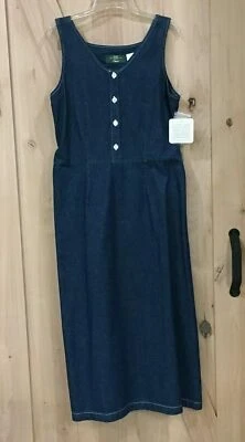 Vestido largo de mezclilla Orvis Jean modesto jersey 8 lazos traseros Foto 1 de 4