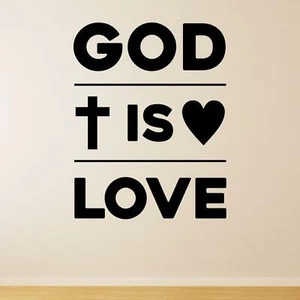 Calcomanía pegatina de pared God Is Love cita Biblia cristiana Religiosa hogar Jesús decoración - Imagen 1 de 36