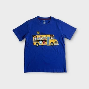 Gymboree Animal On The Bus Applique Blue Shirt - Picture 1 of 4