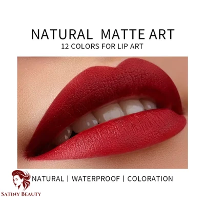 Velvet Matte Lipstick Pencil 12 Colors Waterproof Long Lasting Lip Tint Set - Image 1 of 4