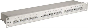 Goobay 94036 CAT 6 19-Zoll (48,3 cm) Patch Panel, 24 Port, Grau - STP geschirmt, - Afbeelding 1 van 2