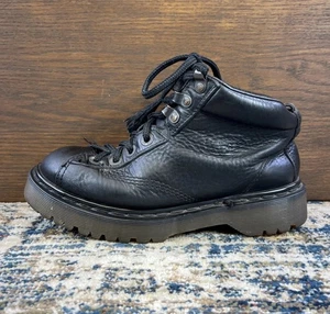 Vtg Dr. Martens Boot 8287 5 UK, Womens 7 US Black Leather Ankle England Made - Picture 1 of 14