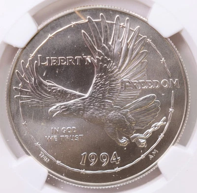 1994-W Prisoner of War., Commemorative Dollar., NGC MS-69., Store #GMC005 - Image 1 of 4