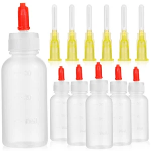 6 Sets Needle Tip Plastic Bottle Precision Glue Applicator Dropper Fine - Picture 1 of 12