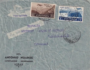 XX562-ERITREA-UFF. POSTE DI ASSAB X  RECOARO 1937 - Foto 1 di 1