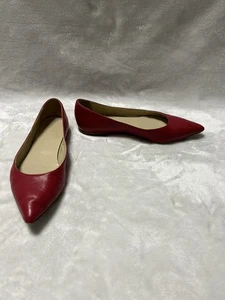 Damen-Ballerinas Halston Heritage rot spitz zulaufend Größe 7,5 37 1/2 - Bild 1 von 10