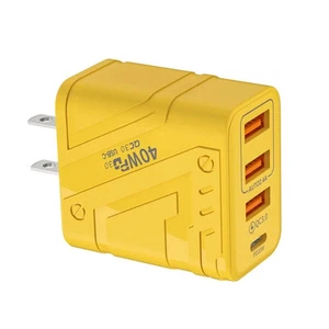 40W Fast Charging Power Station 3 USB & 1 PD Ports Efficient Charger Universal - Photo 1 sur 6