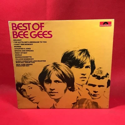 Best Of Bee Gees 1969 UK vinyl LP, greatest hits I Started A Joke words world - Image 1 of 4
