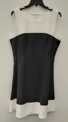 Vestido recto para mujer Ivanka Trump color bloque azul/blanco talla 14 Foto 1 de 4