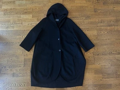 Women's OSKA Wool Black Long Coat - Size 1 - Image 1 of 4