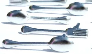 SILVERWARE BRADS Libro de recortes Tenedor Cuchara Tarjeta de comedor Estampado - Imagen 1 de 1