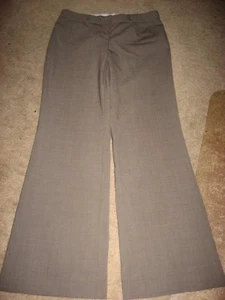Womens Brown EXPRESS EDITOR Stretch Dress Pants 2 - Picture 1 of 2
