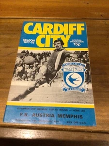 Cardiff City v F.K. Austria Memphis ECWC Programme 14/09/77 - Picture 1 of 3