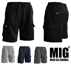 MIG Mens Cargo Work Shorts Jogging Bottoms - WORK SPORTS CASUAL JOGGER SUMMER - Picture 1 of 16