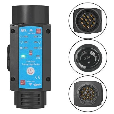 Prüfgerät wiederaufladbar Tester Anhänger 7-13 Polig Beleuchtungstester Trailer - Bild 1 von 4