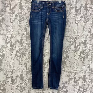 Jeans skinny da donna blu Rerock for Express taglia 2R denim 5 tasche elasticizzati - Foto 1 di 20