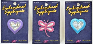 Lot of 3 Joy Iron on Embroidered Appliques Patches Mixed Theme Washable NIP - Picture 1 of 2