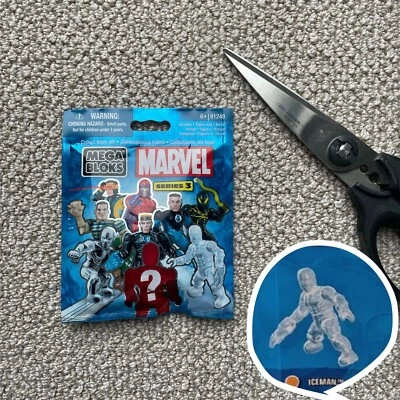 Mega Bloks Marvel Series 3 Minifigure Blind Pack - OPENED - Iceman NEW Read! - Image 1 of 4