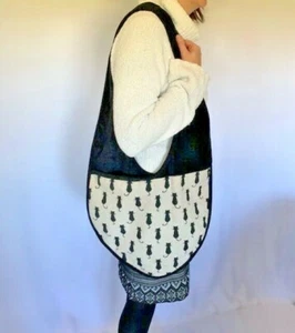 Slouch Shoulder Bag - Cat Print Style - Picture 1 of 6