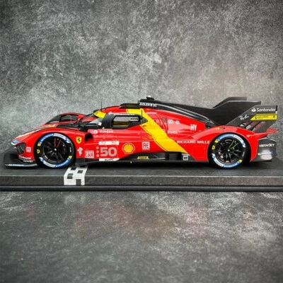 BBR 1:18 Ferrari 499P Hypercar 2023 Le Mans 50 racing car model resin - Image 1 of 4