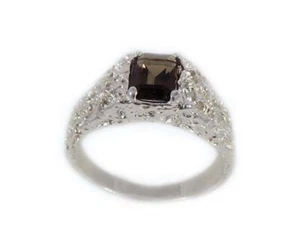 Antiguo siglo XIX Montaje 11/2ct Cairngorm Escocia Cuarzo Ahumado + Anillo Antiguo Druida Celta - Imagen 1 de 10