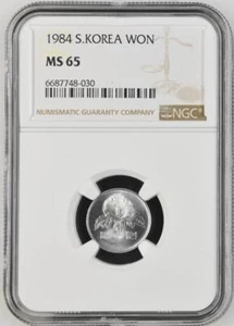 South Korea 1 Won 1984 NGC MS 65 - Picture 1 of 2