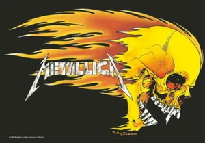 METALLICA AUFKLEBER STICKER # 16 BURNING SKULL RELOAD 7x5cm - Picture 1 of 1