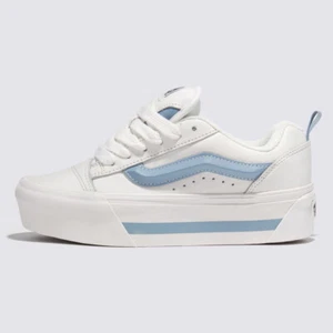 New Vans Knu Stack Smarten Up White/Blue Sneakers Low-Top Platform Shoes 2024 - Picture 1 of 7
