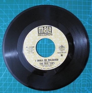 Box Tops Alex Chilton I Shall Be Released & Must Be Printed Promo Label 45 RPM - Picture 1 of 4