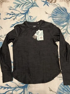 NWT DSG Girls 365 Long Sleeve Tee Pure Black Solid Stylish DAG23117 Size Small - Picture 1 of 6