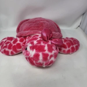 Aurora Destination Nation Pink Sea Turtle 13” Plush Stuffed Animal Toy Girl Bow - Picture 1 of 6