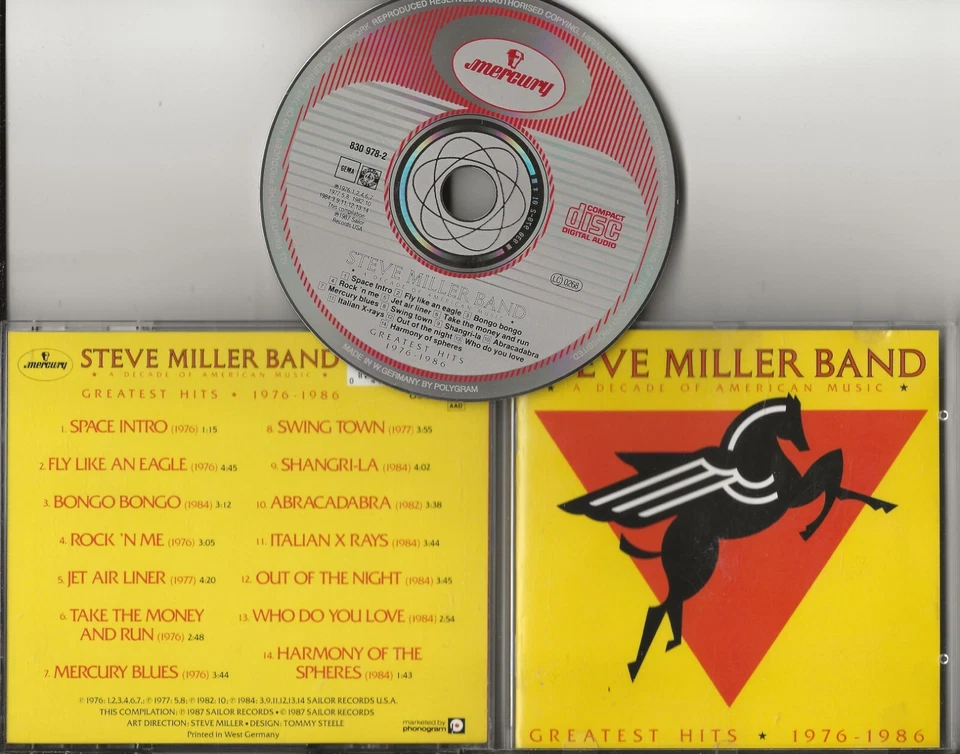 STEVE MILLER BAND Greatest Hits 1976-1986 cd original press full silver PDO - Image 1 of 1