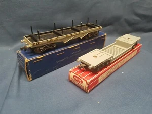 HORNBY DUBLO 32051 BR BOGIE BOLSTER WAGON D1+ 4605 BOGIE WELL WAGON V.GOOD BOXED - Picture 1 of 6