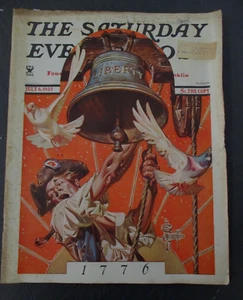 July 1935 Saturday Evening Post, J.C. Leyendecker Cover, Boxer James J. Jeffries - Picture 1 of 5
