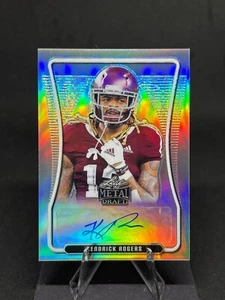 Kendrick Rogers 2020 Leaf Metal Draft Portrait #BAP-KR1 Silver Auto/60 Aggies - Imagen 1 de 2