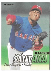1997 Fleer Baseball Julio Santana Rookie Card #691 Texas Rangers - Picture 1 of 4