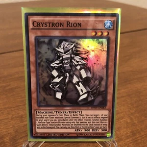 Yugioh Crystron Rion Limited Edition Super Rare Holo Foil INOV-ENSE3 TCG LP - Picture 1 of 12