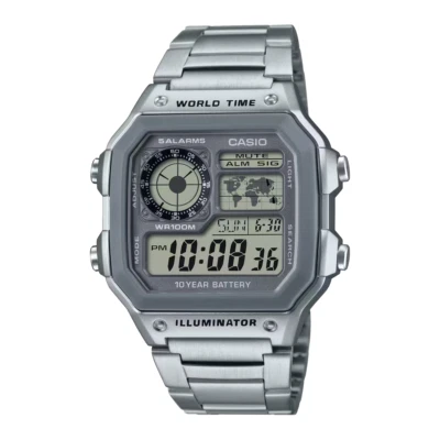 Casio AE1200WHD-7AV, Reloj Cronógrafo, Iluminador, 5 Alarmas, Hora Mundial, NUEVO Foto 1 de 4