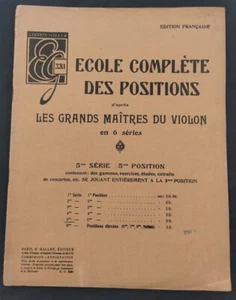 Violon École complète des positions en 6 séries 5° Série 5° position - Imagen 1 de 1