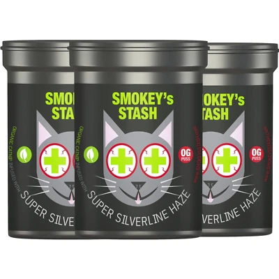 Smokeys Stash Silver vine and catnip blend 3 containers per pack SIlvervine - Image 1 of 3