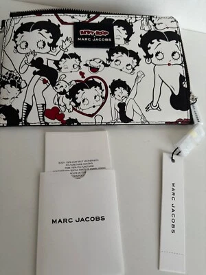 Bolso Muñequera Betty Boop x Marc Jacobs Edición Limitada Cuero Negro/Blanco-NUEVO CON ETIQUETAS Foto 1 de 4