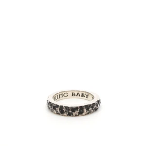King Baby Studio Square Textured Stackable Ring Fine Silver .925 Size 10 - Picture 1 of 8