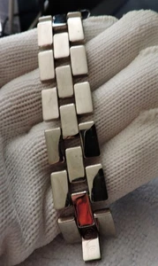 Herren Breit Glieder Edelstahl Armband Ziegelmuster 7" Unisex Schmuck - Bild 1 von 13