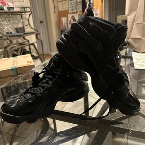 Air Jordan 6 Ringe Black Infrared Größe 9 schwarz rot 322992-066 - Bild 1 von 11