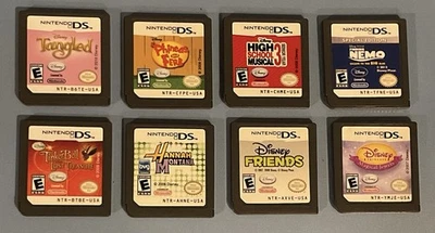 Lot Of 8 Nintendo DS Games Disney Pixar Hannah Montana Tangled Tested Works - Image 1 of 2